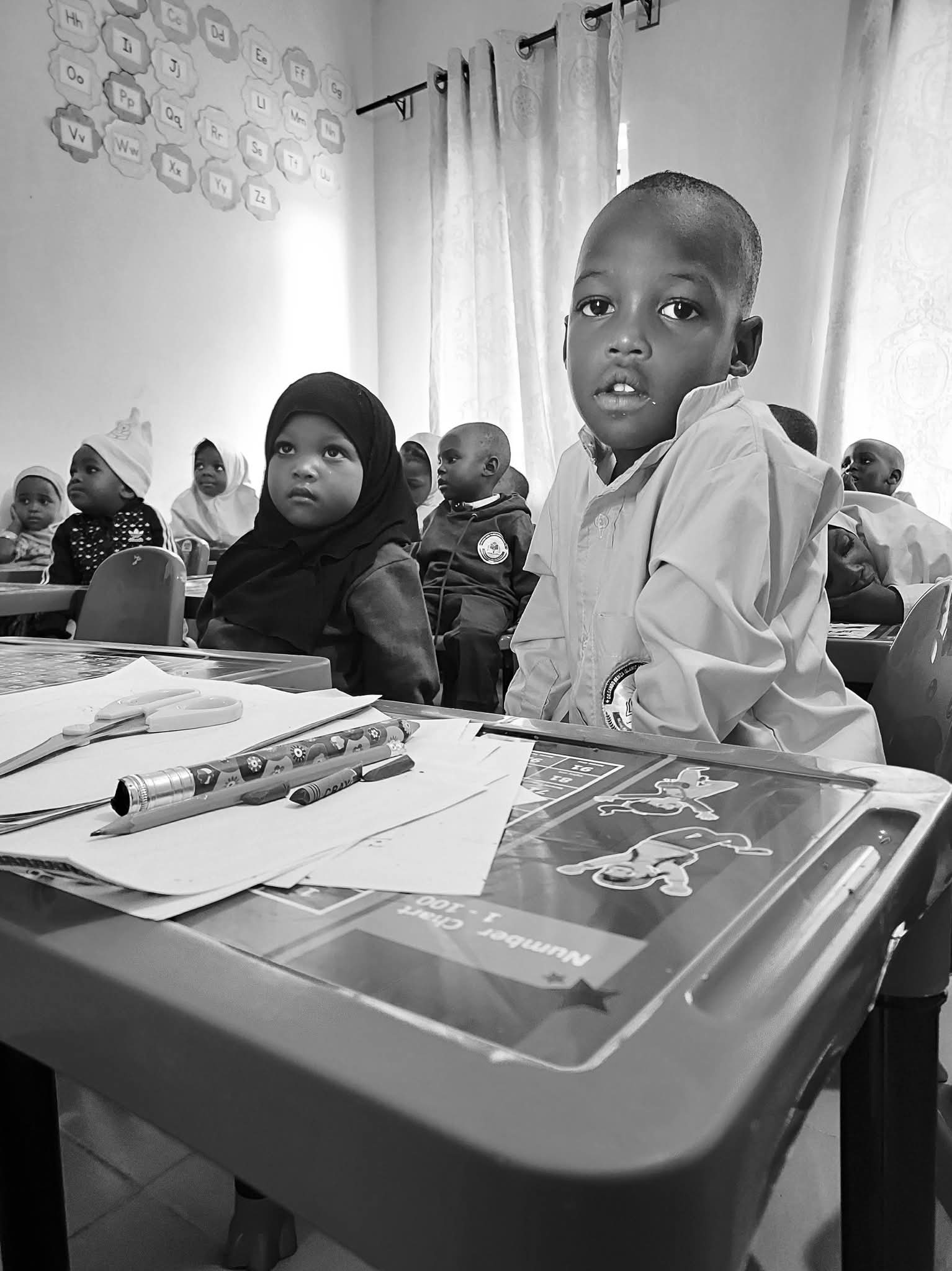 Toddlers learning in their class